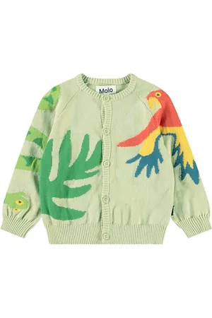 Molo Cardigan In Maglia Di Cotone Organico Jacquard