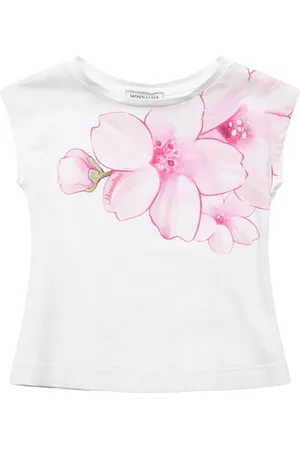 MONNALISA T-shirt In Jersey Di Misto Cotone Con Stampa