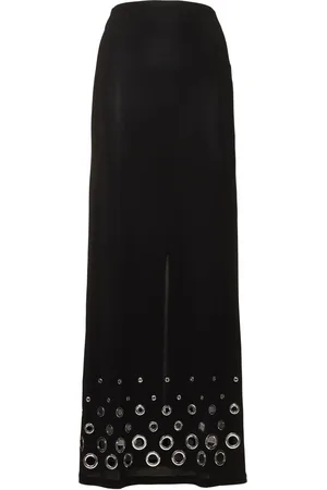 Paco rabanne Gonna Lunga Effetto Seconda Pelle In Jersey