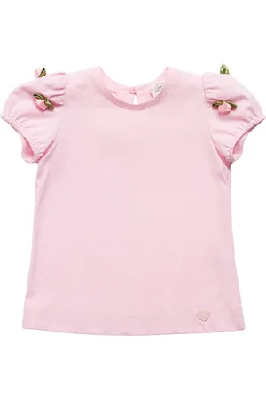 MONNALISA T-shirt In Jersey Di Cotone Con Applicazione