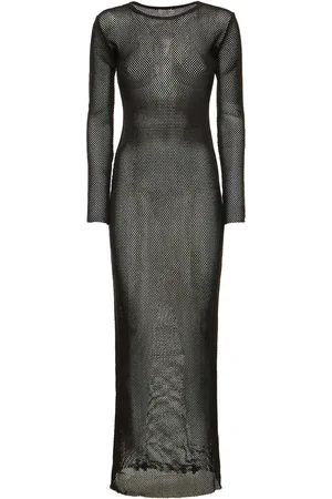 St Agni Vestito Maxi In Mesh Di Cotone