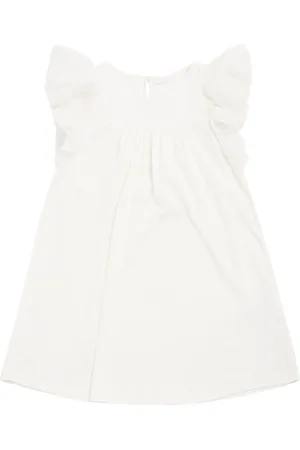 Chloé Vestito In Cotone Interlock Con Ricami