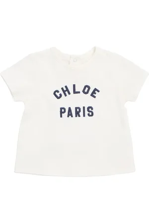 Chloé T-shirt In Jersey Di Cotone Con Ricamo
