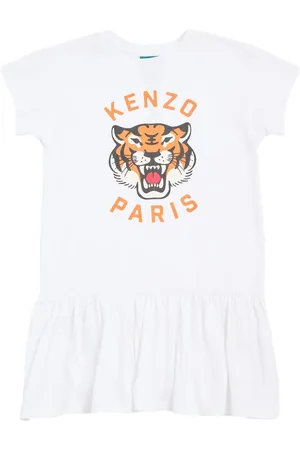 Kenzo Vestito In Jersey Di Cotone Stampato