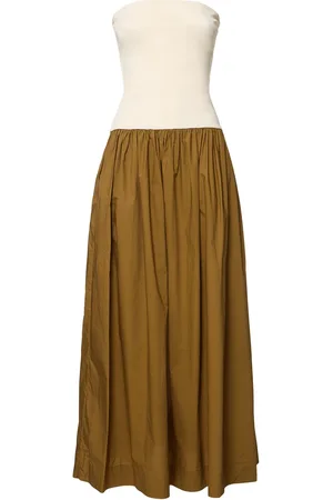 ESSE Vestito Duo In Maglia E Popeline Senza Spalline