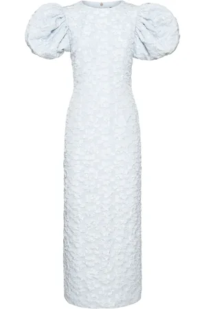 ROTATE Vestito Midi Ruby Jacquard Con Maniche A Sbuffo