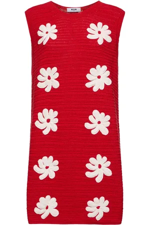 Msgm Vestito Corto Con Ricami