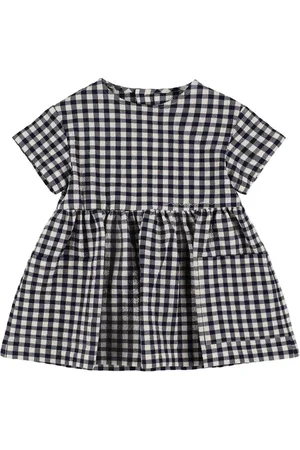 Il gufo Vestito In Cotone Seersucker Vichy