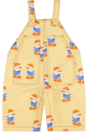 Tiny Cottons Salopette In Twill Di Cotone Con Stampa