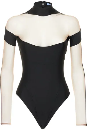 MUGLER Body In Tulle E Jersey