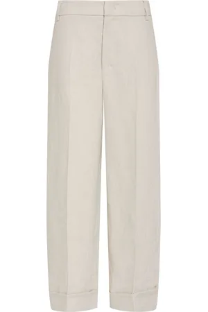 Max Mara Pantaloni Gamba Ampia Anselmo In Lino