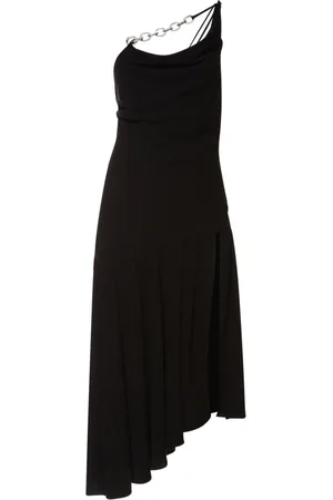 GIUSEPPE DI MORABITO Vestito Midi In Viscosa E Lino Con Spacco