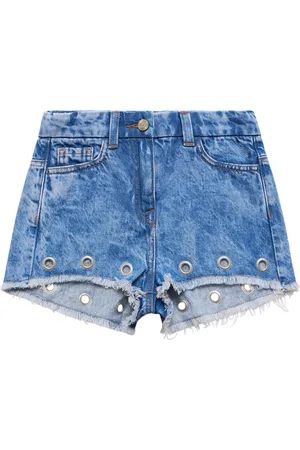 MONNALISA Shorts In Denim Di Cotone