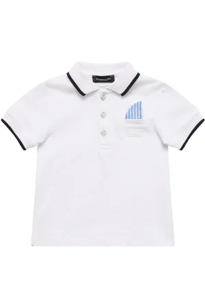 MONNALISA Polo In Cotone Piqué Con Ricami