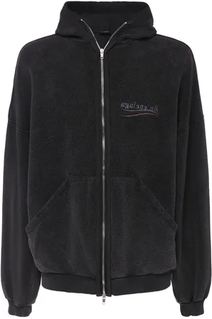 Balenciaga Felpa Inside Out In Cotone Con Zip E Cappuccio