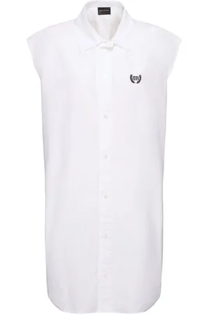 Balenciaga Vestito Senza Maniche In Cotone