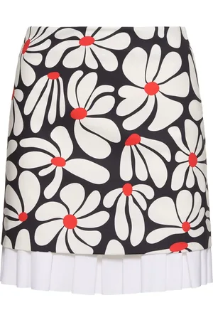 Msgm Minigonna In Cotone Stretch Stampato