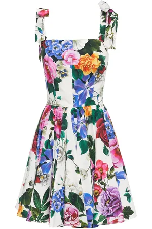 Dolce & Gabbana Vestito Mini In Popeline Stampato
