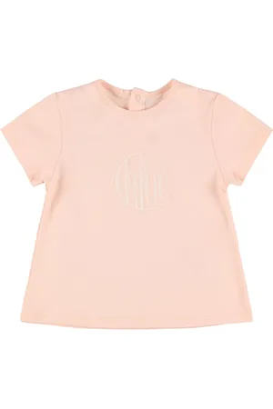 Chloé T-shirt In Jersey Di Cotone Con Ricamo