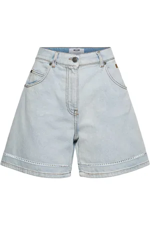 Msgm Shorts Vita Alta In Cotone