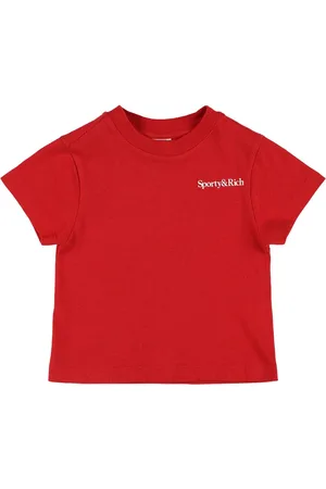 Sporty & Rich T-shirt In Jersey Di Cotone Stampato