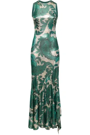 Etro Vestito In Jersey Di Lurex Con Stampa