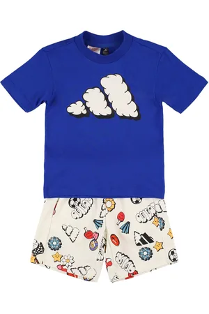 adidas T-shirt E Shorts Con Stampa E Logo