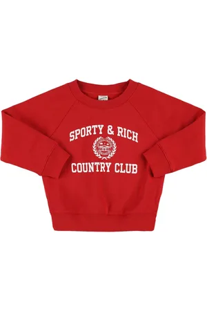 Sporty & Rich Felpa In Cotone Stampato Varsity Crest
