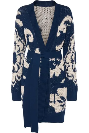 Etro Cardigan In Maglia Con Stampa