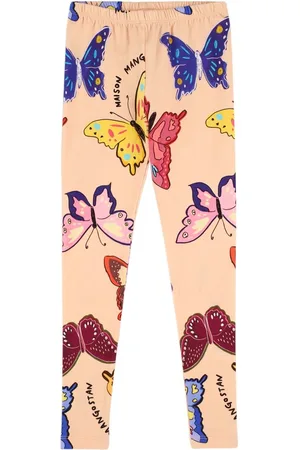Maison Mangostan Leggings In Cotone Con Stampa Butterfly
