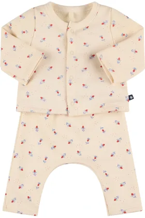 Petit Bateau Cardigan E Pantaloni In Jersey Di Cotone Stampato