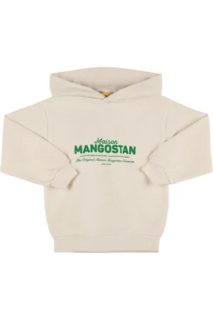 Maison Mangostan Felpa In Cotone Con Stampa E Cappuccio