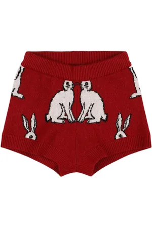 Maison Mangostan Shorts In Maglia Di Misto Viscosa Con Stampa