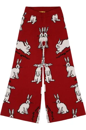 Maison Mangostan Pantaloni In Maglia Di Misto Viscosa Con Stampa