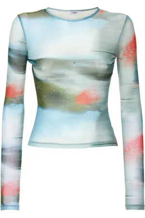 Miaou T-shirt In Mesh Stampato