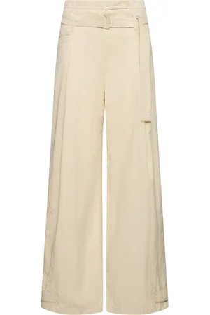 Low Classic Pantaloni In Misto Cotone Con Doppia Cintura