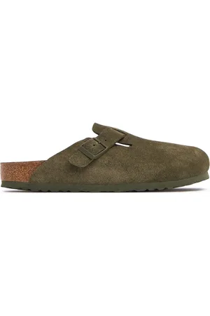 Birkenstock Mules Boston In Camoscio