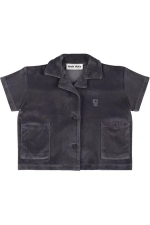 Main Story Camicia In Velour Di Cotone Stampato