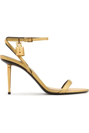Tom Ford Sandali Padlock In Pelle Metallizzata 85mm