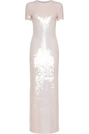 Sportmax Vestito Midi Ranghi In Techno Jersey