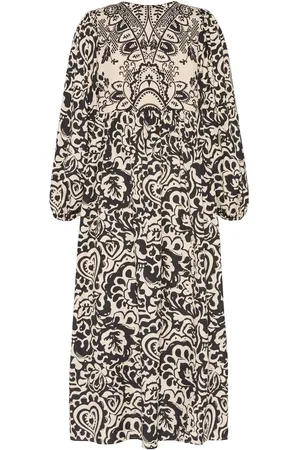 Max Mara Vestito Midi Anzio In Popeline Stampato