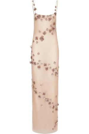 BLUMARINE Vestito Lungo In Tulle Con Ricami
