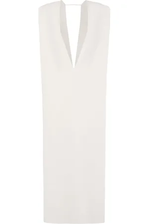 Sportmax Vestito Midi Edison In Cady Di Misto Viscosa