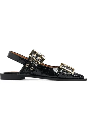 Ganni Ballerine Chunky In Naplack Stampa A Rilievo20mm