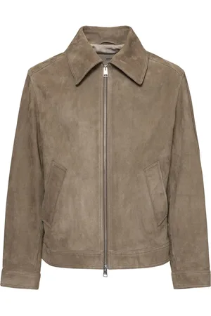 Ami Giacca In Pelle Con Zip