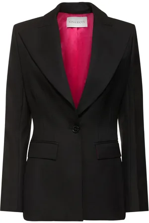 Nina Ricci Blazer Monopetto In Gabardina Di Lana