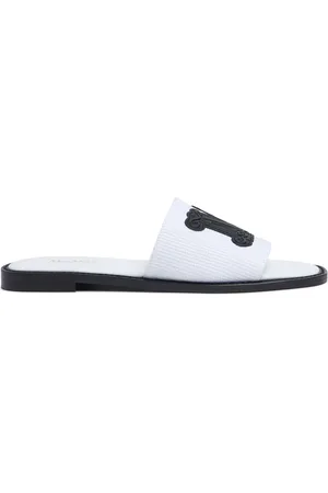 Max Mara Sandali In Cotone E Pelle 10mm