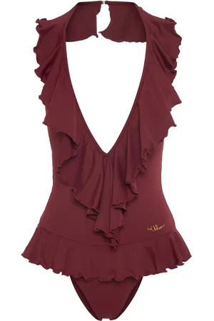 Chloé Costume Intero In Nylon Con Volant