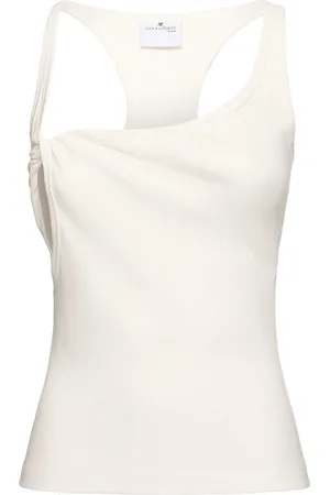 Courrèges Tank Top In Cotone A Costine 90s Twist