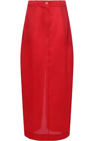Khaite Gonna Lunga Lucian In Organza Di Seta
